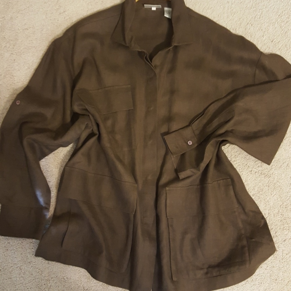 Chico's button down Linen shirt